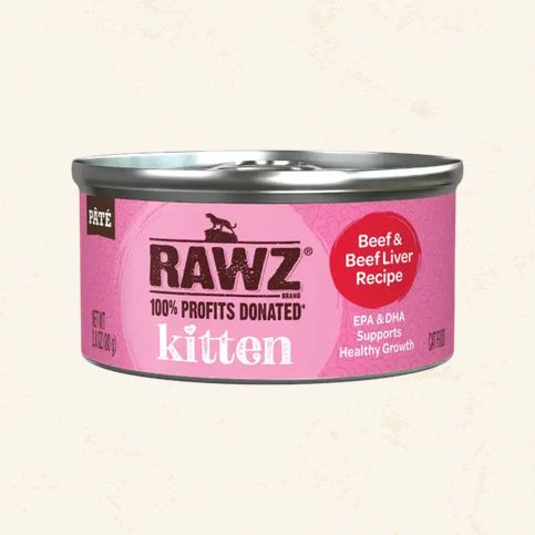 RAWZ KITTEN 2.8OZ BEEF &amp; BEEF LIVER