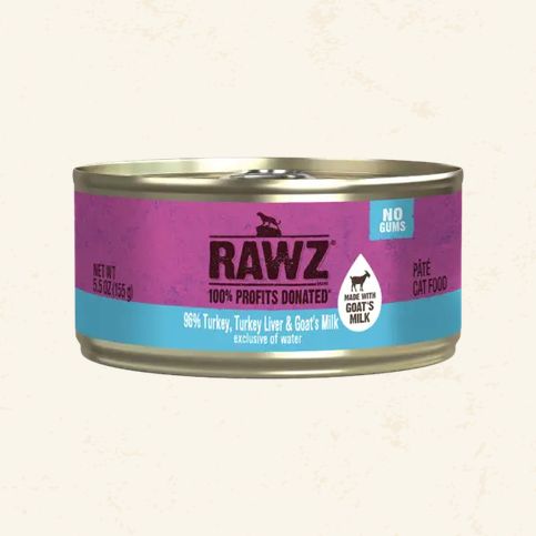 RAWZ CAT 5.5OZ  TURKEY, TURKEY LIVER, GOAT MILK