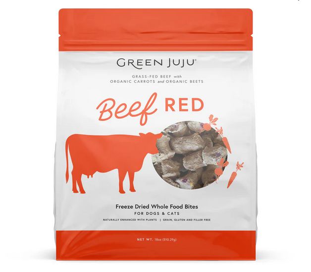 GREEN JUJU FD 18OZ BEEF RED