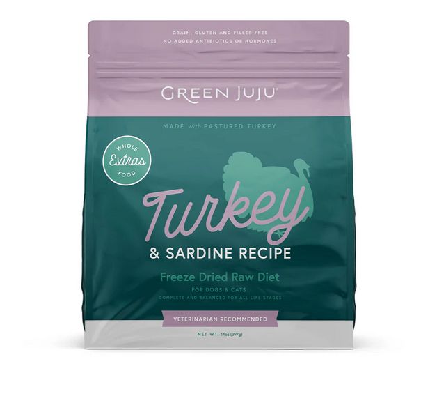 GREEN JUJU FD EXTRAS 14OZ TURKEY &amp; SARDINE