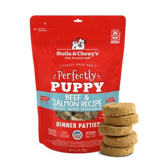 STELLA &amp; CHEWY'S PUPPY 14OZ DINNER PATTIES BEEF &amp; SALMON