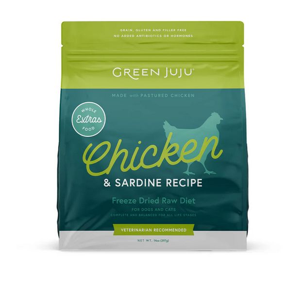 GREEN JUJU FD EXTRAS 14OZ CHICKEN &amp; SARDINE