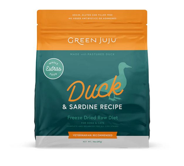 GREEN JUJU FD EXTRAS 14OZ DUCK &amp; SARDINE