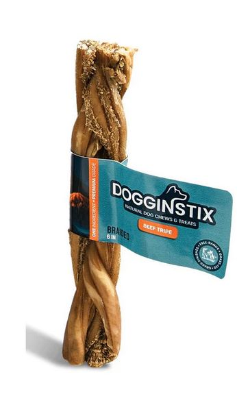 DOGGINSTIX 6" BRAIDED TRIPE