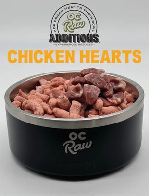 OC RAW 8OZ FROZEN CHICKEN HEART ADDITIONS