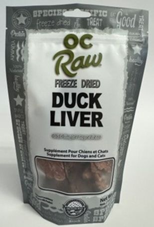 OC RAW 4OZ FREEZE DRIED DUCK LIVER