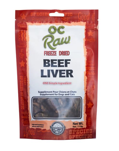 OC RAW 4OZ FREEZE DRIED BEEF LIVER