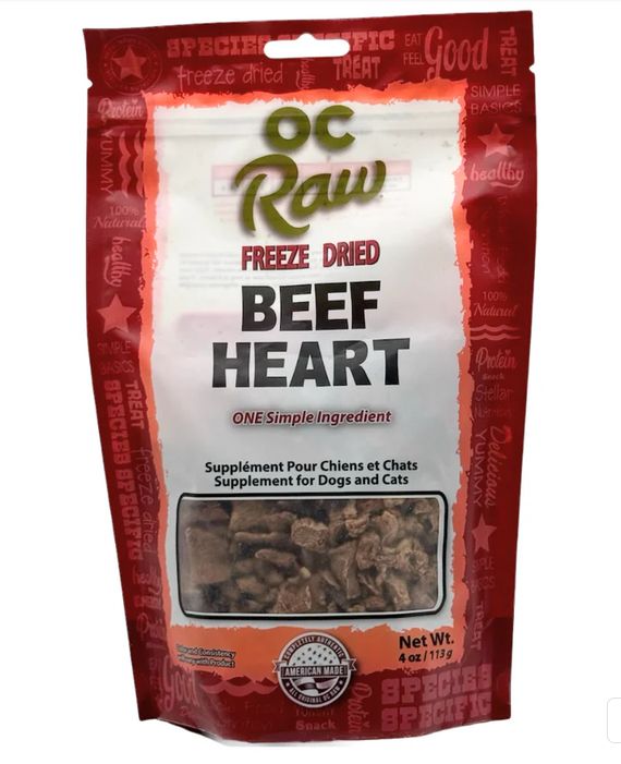 OC RAW 4OZ FREEZE DRIED BEEF HEART