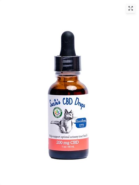 SUZIE'S CBD CAT 1OZ GOODBYE UTI DROP 200MG