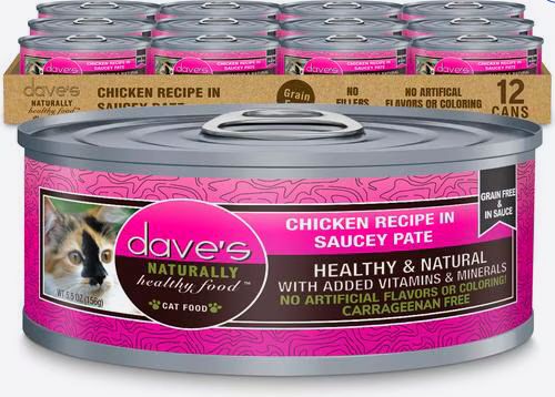 DAVE'S CAT 5.5OZ CHICKEN SAUCEY PATE