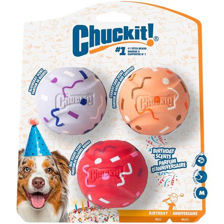 CHUCKIT! BIRTHDAY BALL MEDLEY 3PK