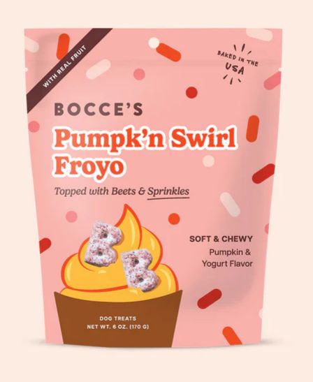 BOCCE'S DOG 6OZ PUMPK'N SWIRL FROYO