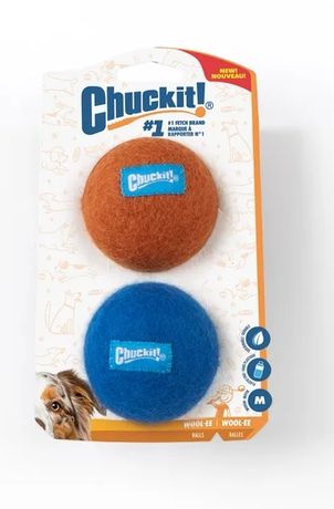 CHUCKIT! WOOL-EE BALL 2PK MED
