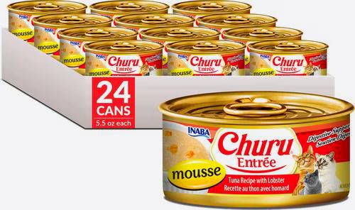 INABA CAT 5.5OZ CHURU TUNA &amp; LOBSTER MOUSSE