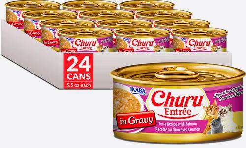 INABA CAT 5.5OZ TUNA &amp; SALMON IN GRAVY