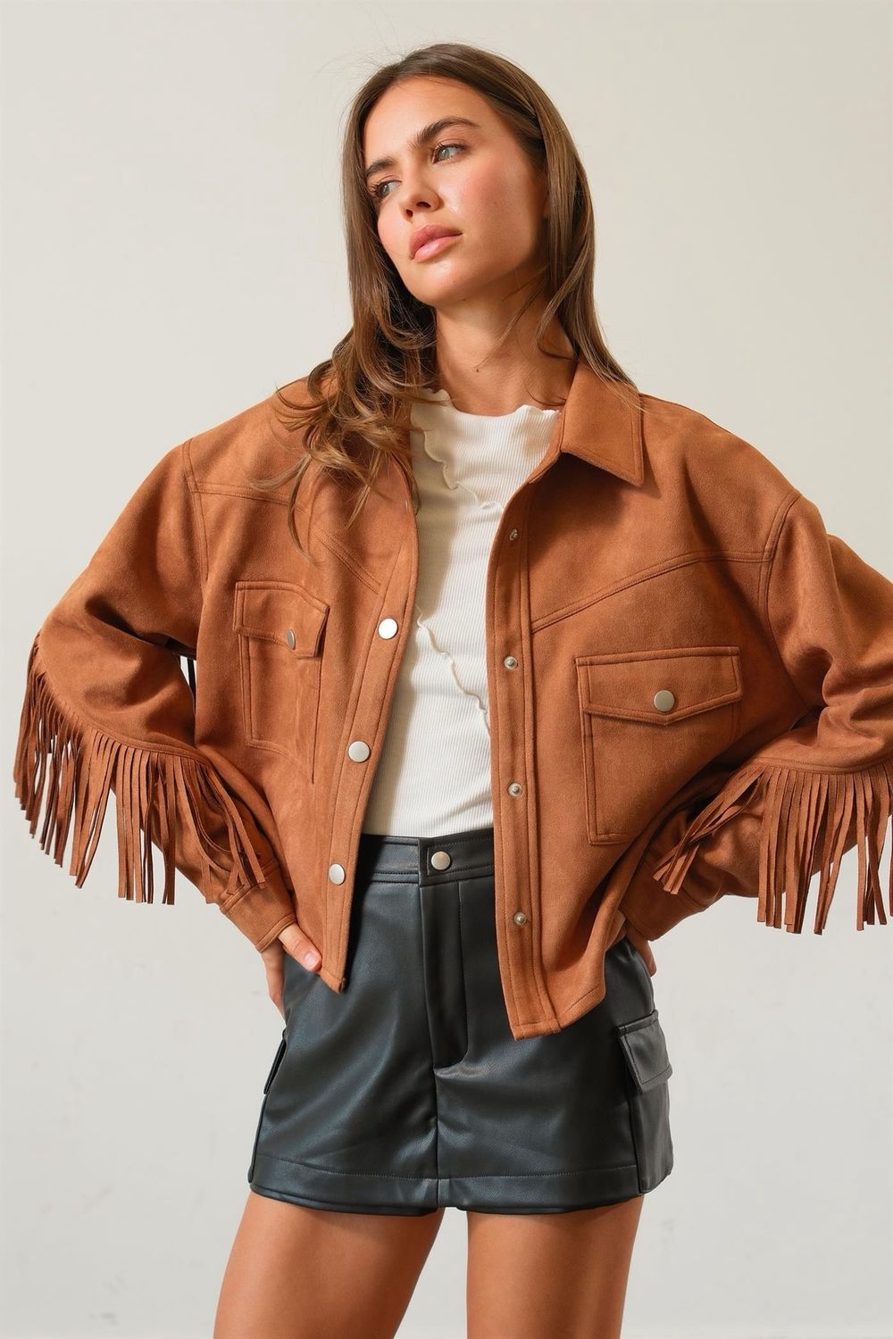 Fringe Detail Western Jacket