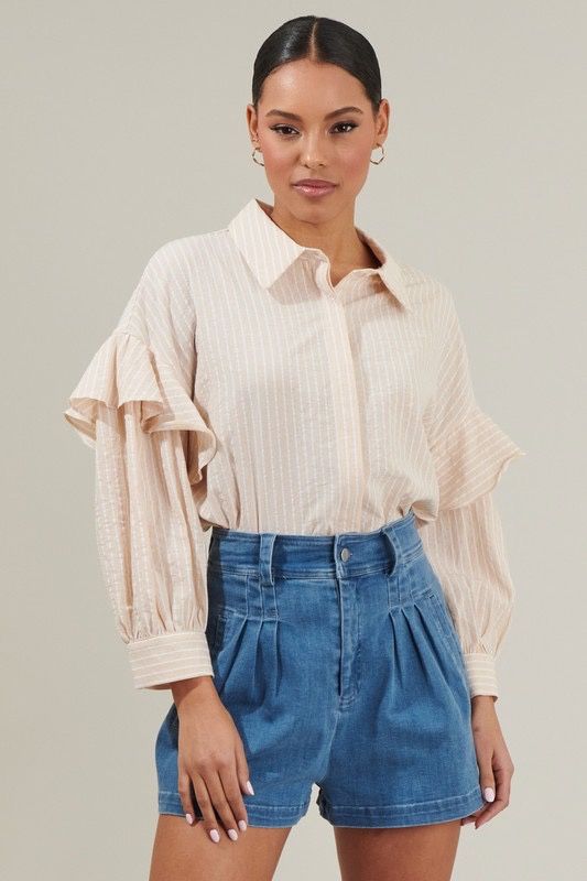 Striped Button-Down Shirt