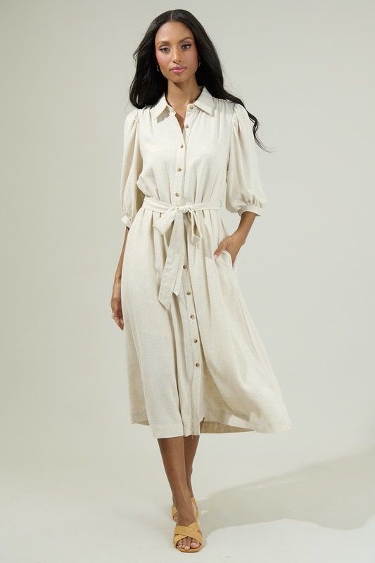 Midi Button Down Dress