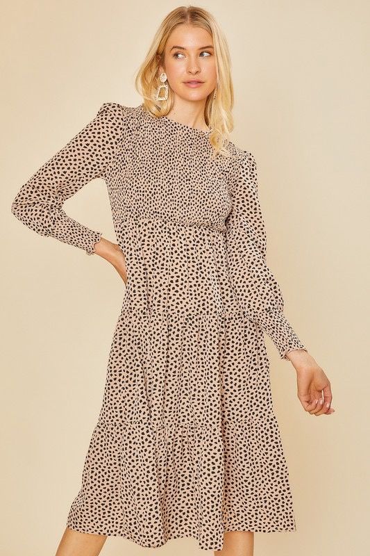 Leapard Midi Dress