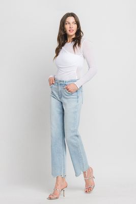 High Rise Slim Wide Jean