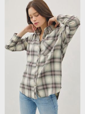 Oversized Cotton Flannel  Shirt