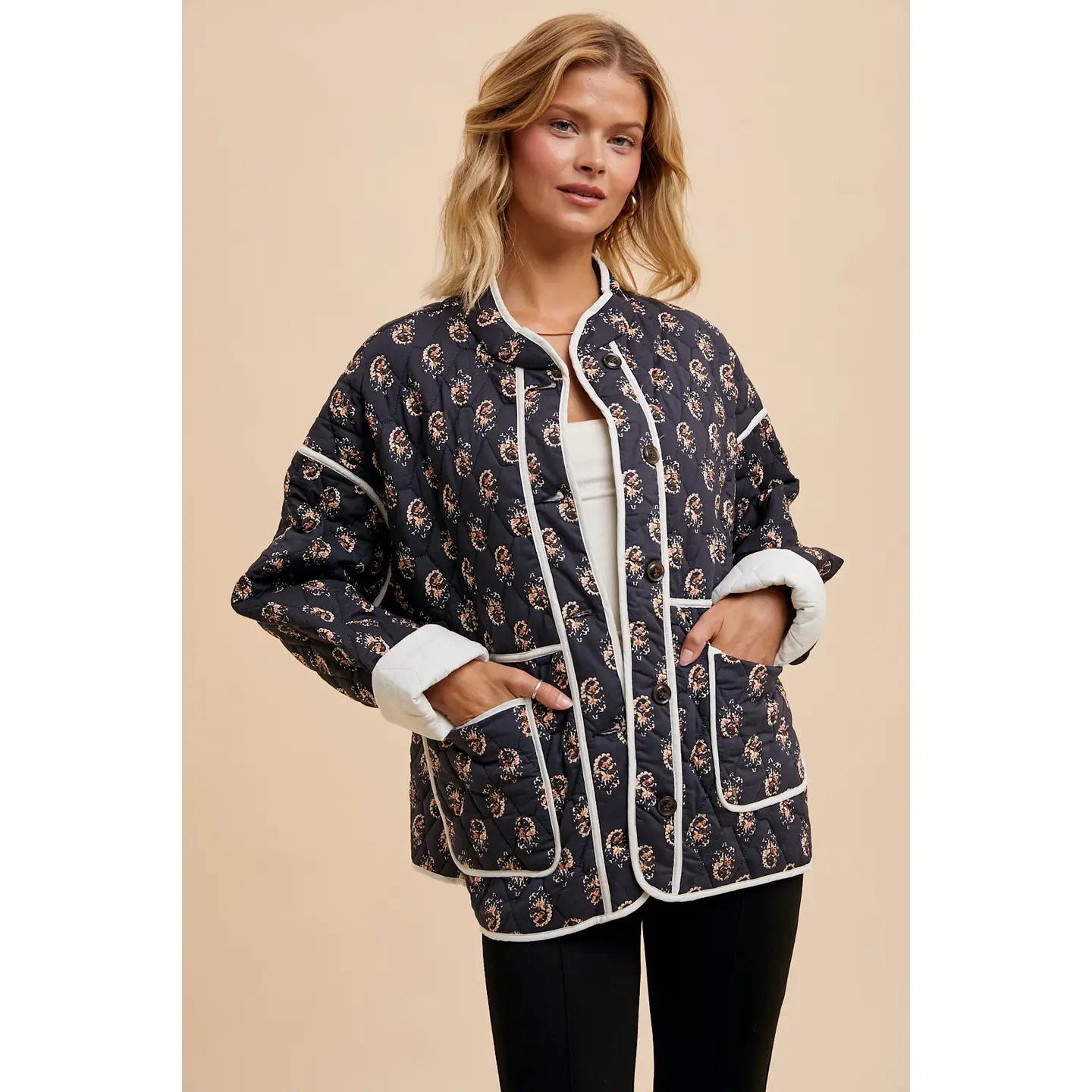 Floral Quilted Puffer Jacket