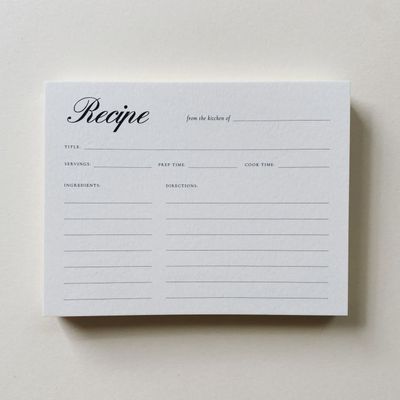 Recipe Cards