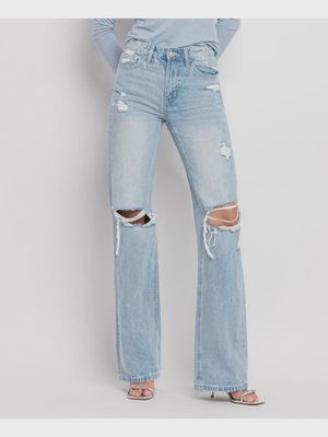 90&#39;s Vintage Super High Rise Flare Jean