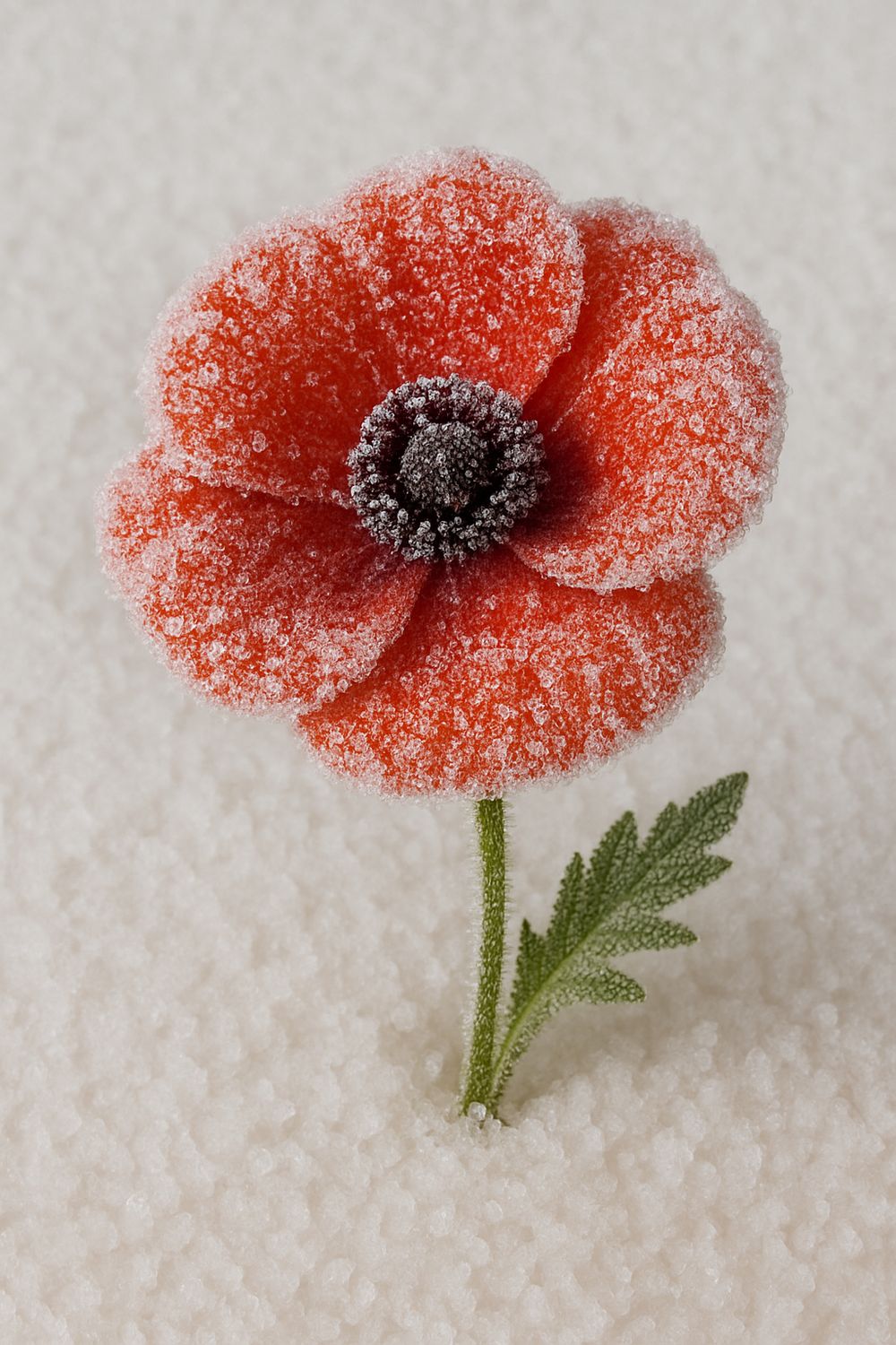 Sugared Poppy Candle