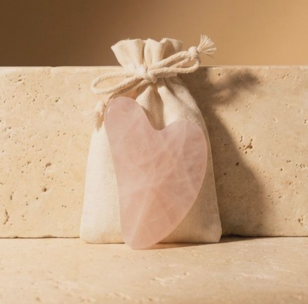 Gua Sha Facial Stone, Color: Rose Quartz