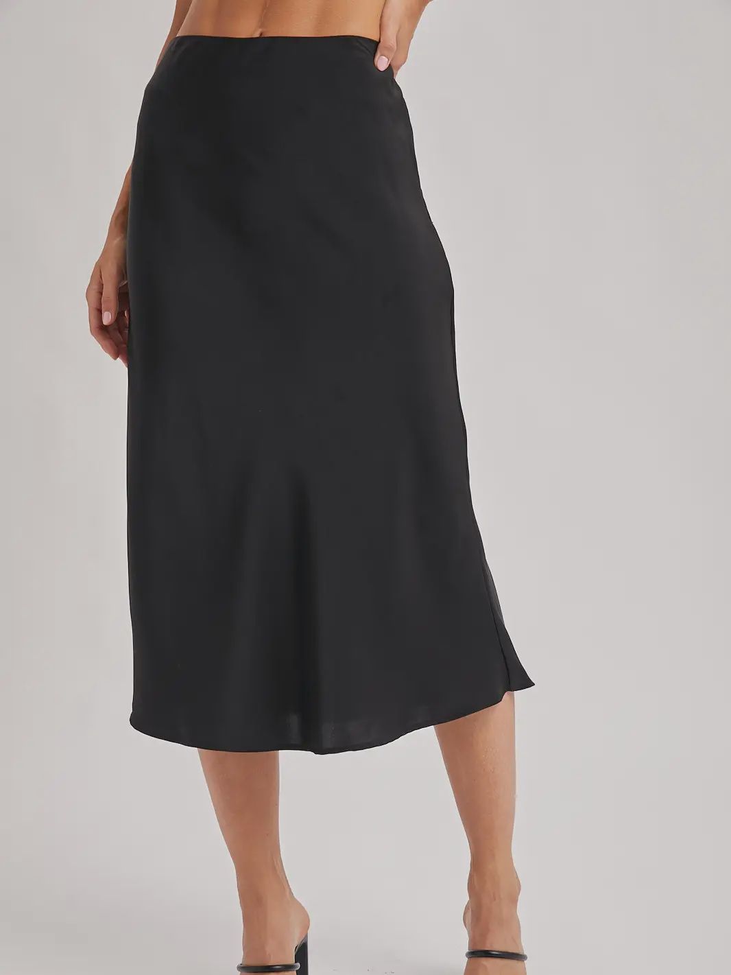Satin Midi Skirt