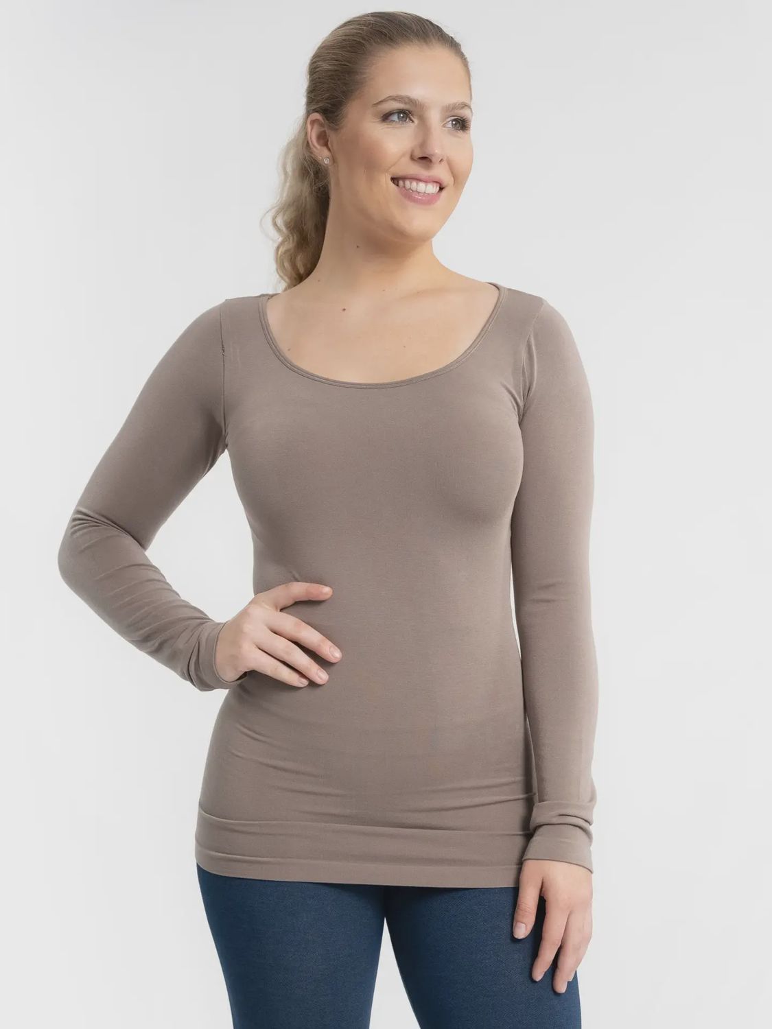 Reversible Long Sleeve, Color: Khaki
