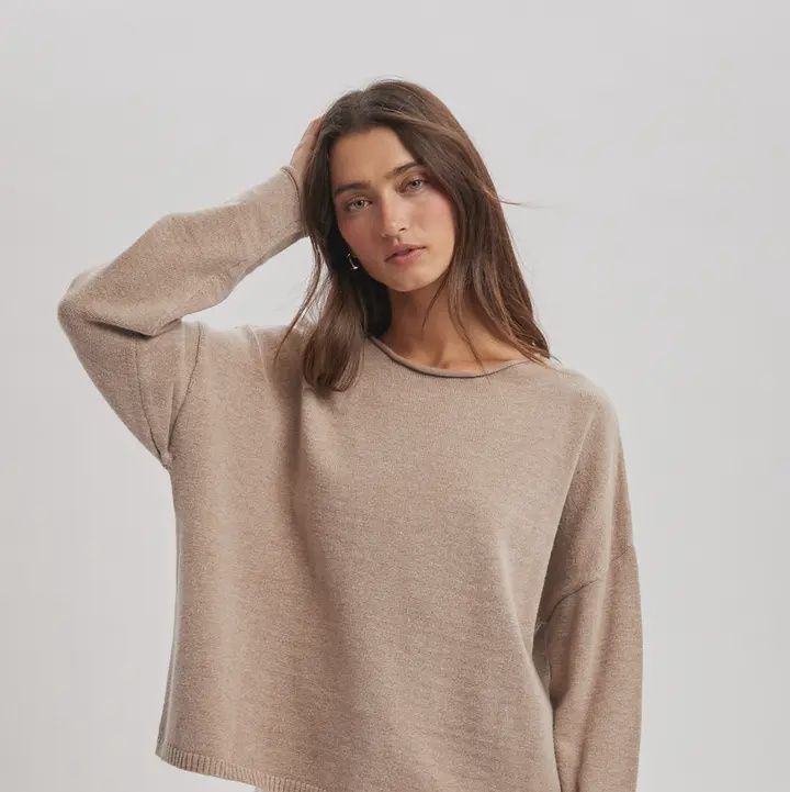 Boat Neck Lightweight Sweater