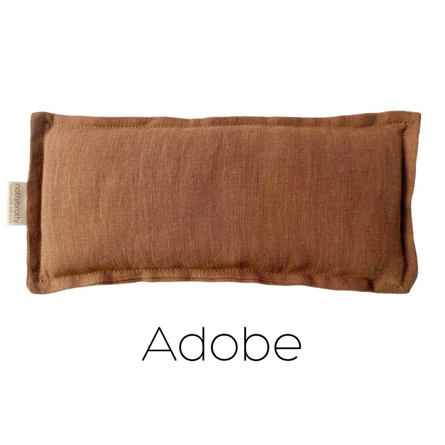 Eye Pillow - Stonewashed Organic Linen, Color: Adobe, Filling Options: Scented : Add Lavender