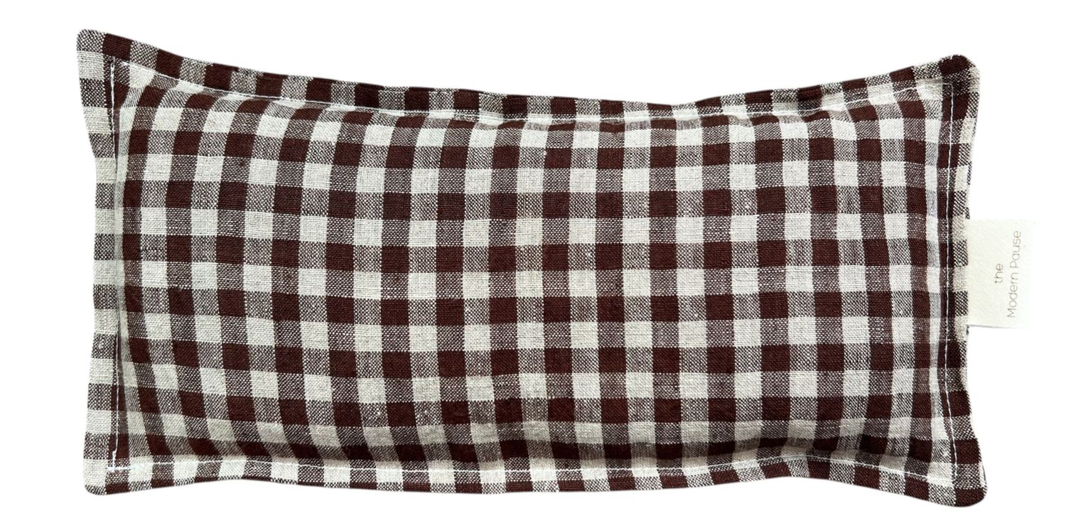 Eye Pillow - Linen Gingham Collection
