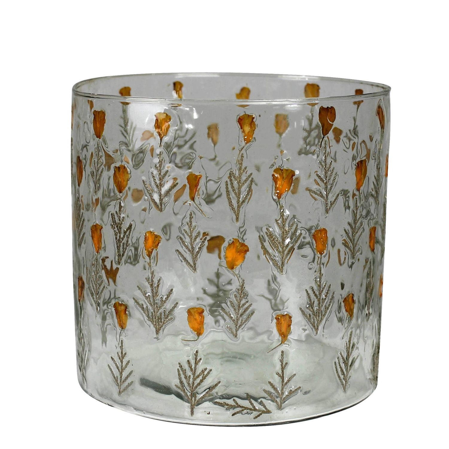 Tiny Flower Hurricane, Glass - Med