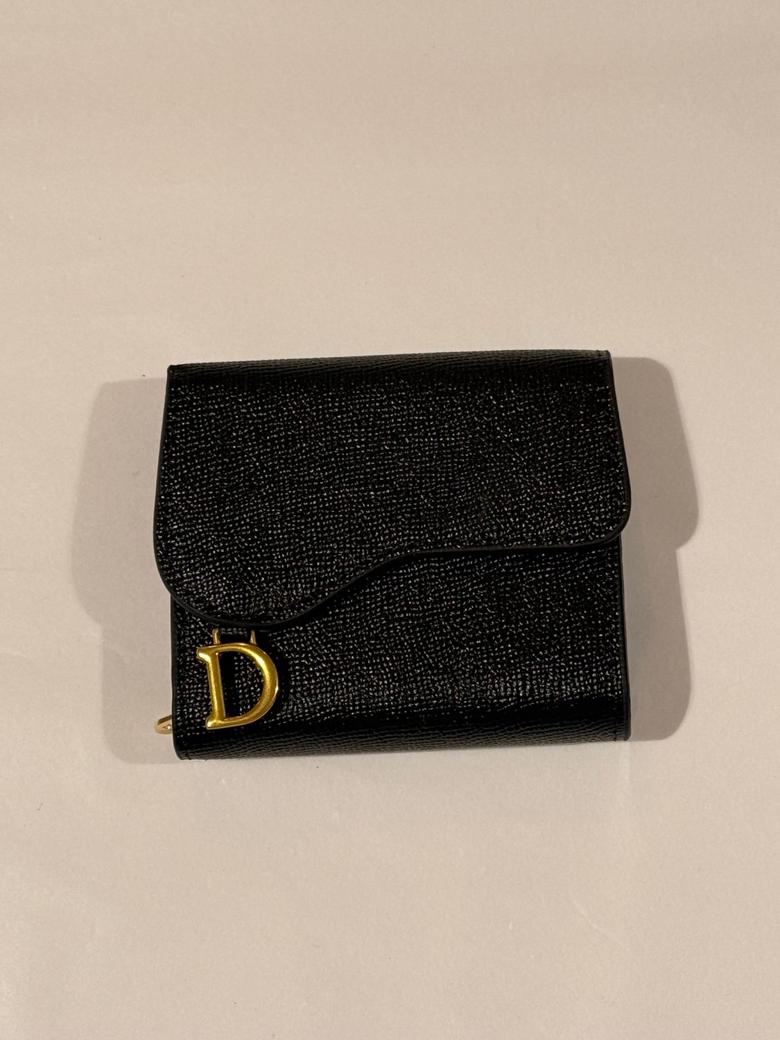 Saddle Lotus Wallet - Black