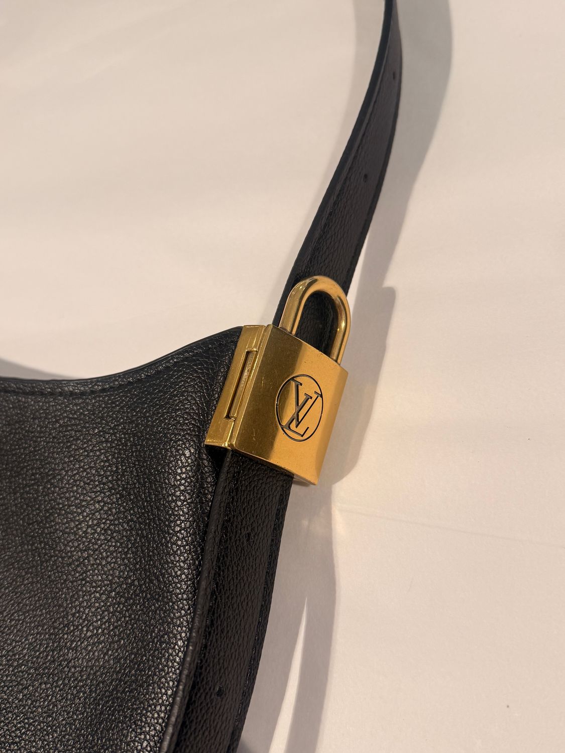 Black Leather Low Key Hobo Bag