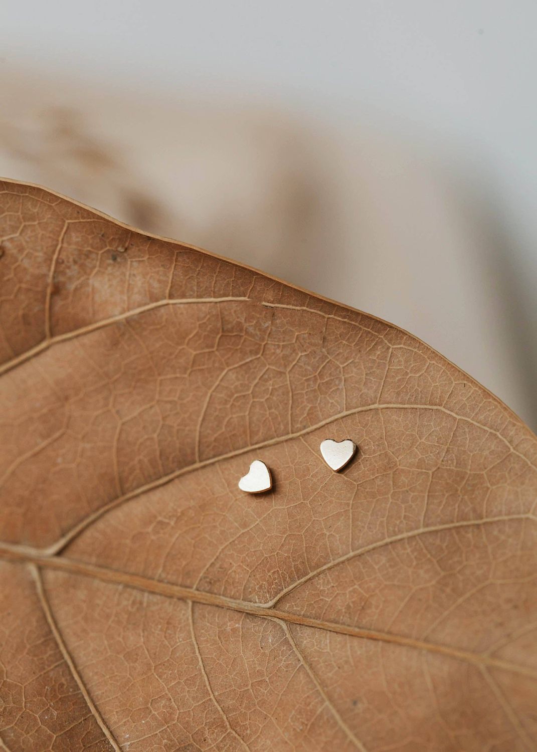 Tiny Heart Studs | 14kt Gold Fill + Sterling Silver