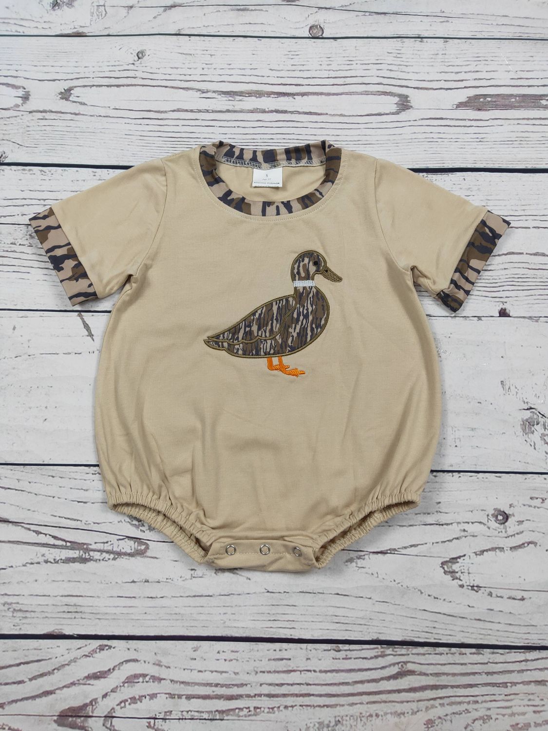 Camo Duck Applique Bubble