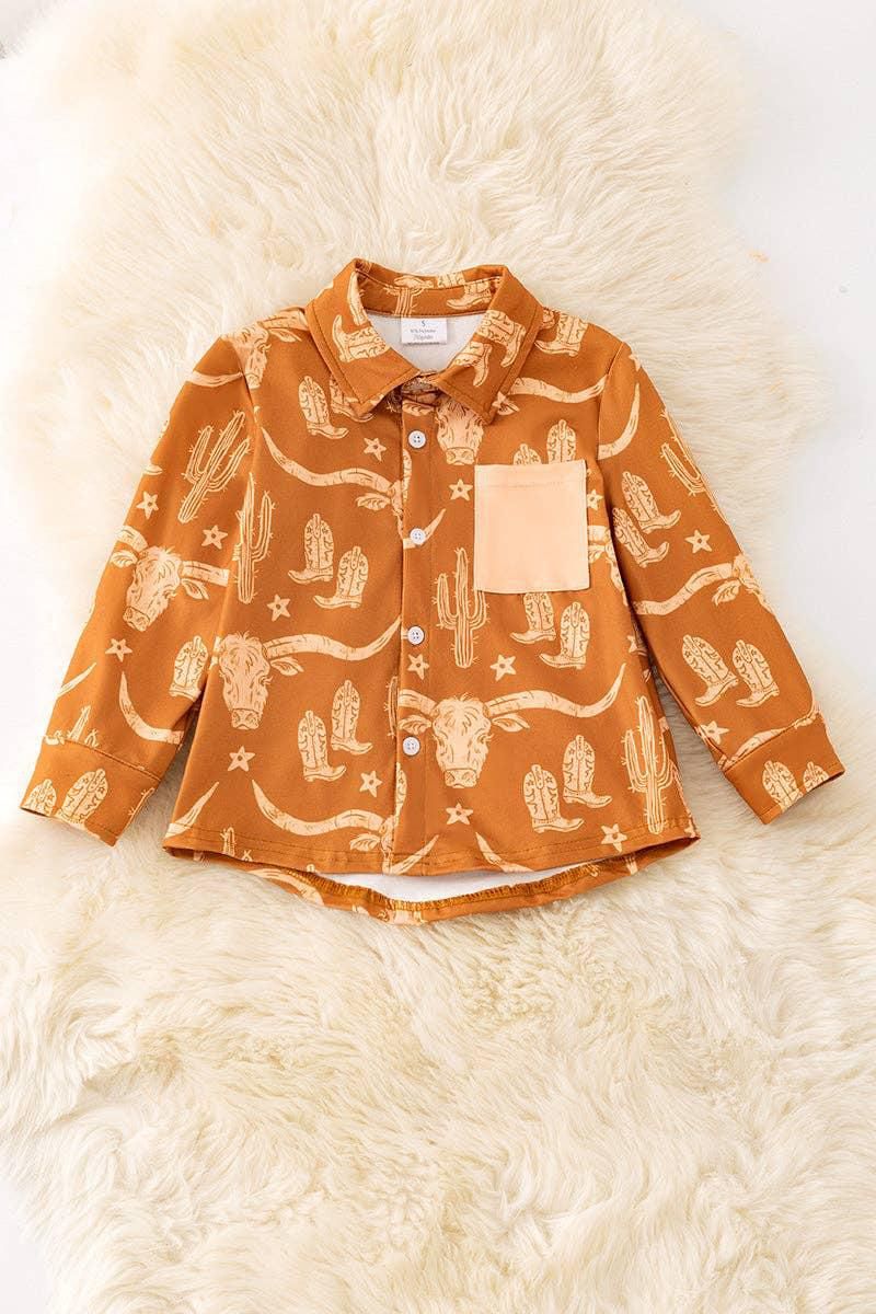Longhorn Button Up