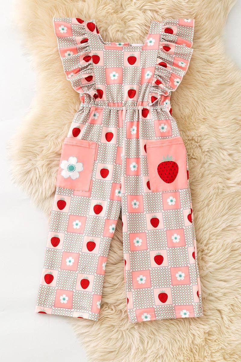 Strawberry Gingham Jumpsuit
