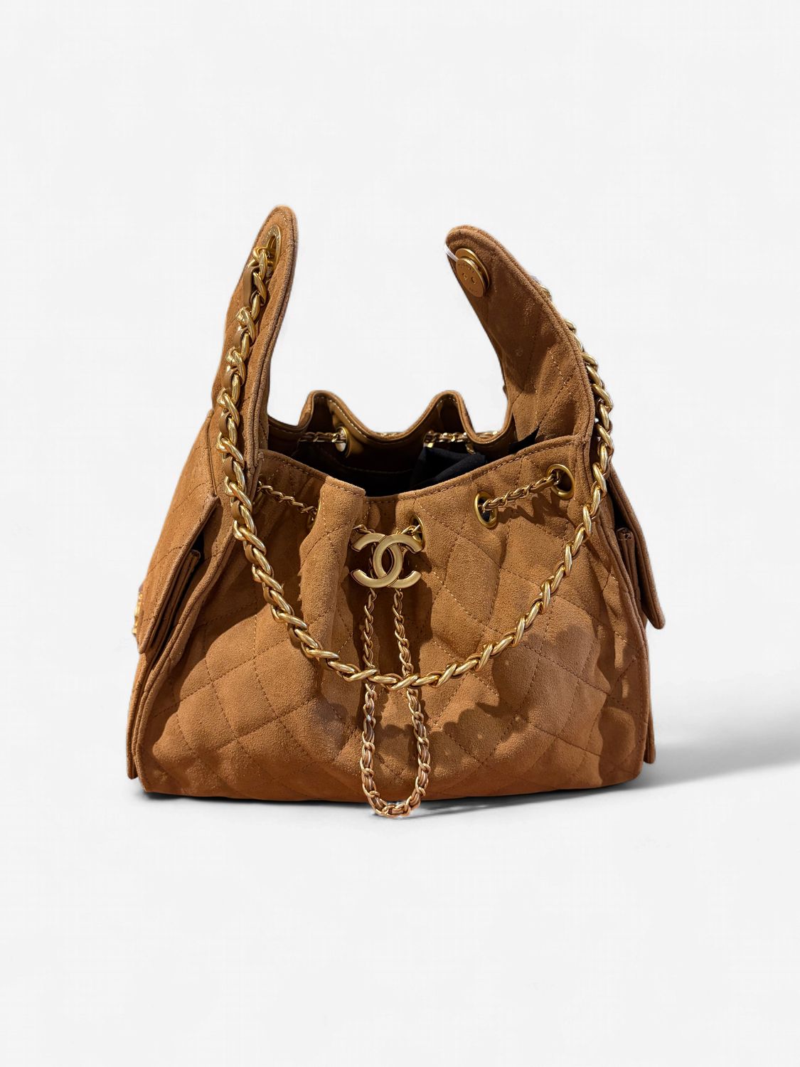 CC Neutral Quilted Chained Bag