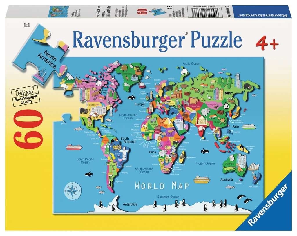 World Map - 60 Pc. Puzzle