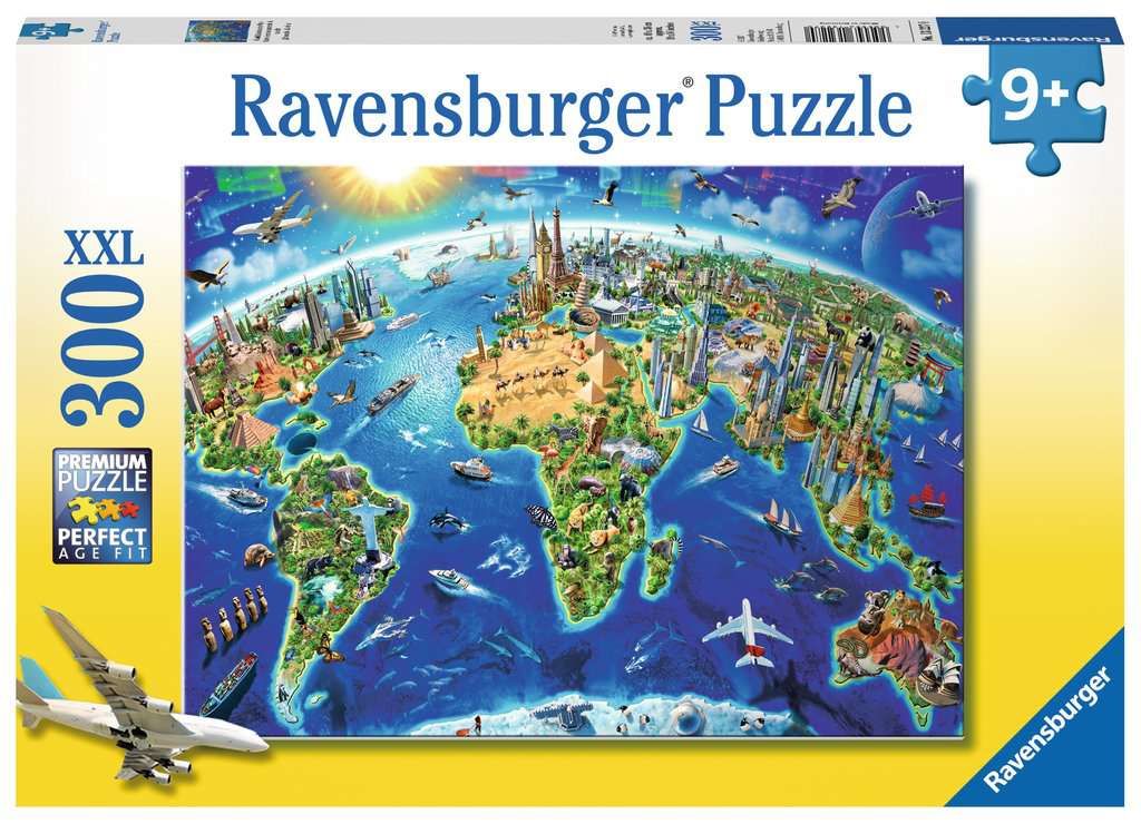World Landmarks Map - 300 Pc. Puzzle