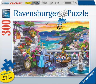 Santorini Sunset 300 pc Large Format Puzzle
