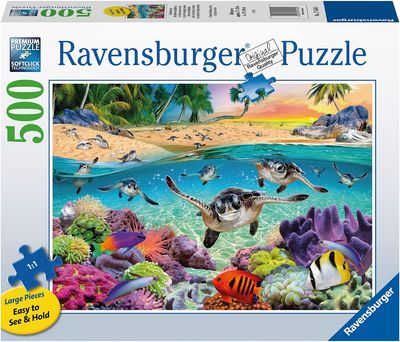 Race of the Baby Sea Turtles - 500 Pc. Large Format Puzzle