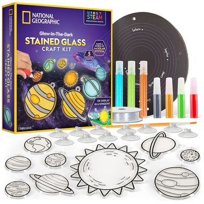 National Geographic - Glow-In-The-Dark Stained Glass Craft Kit