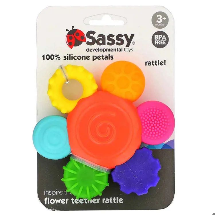Silicone Flower Rattle Teether