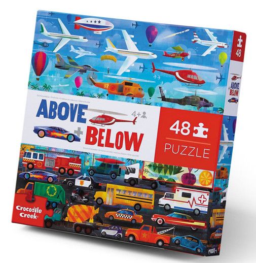 48-pc Above &amp; Below Puzzle -Things that Go